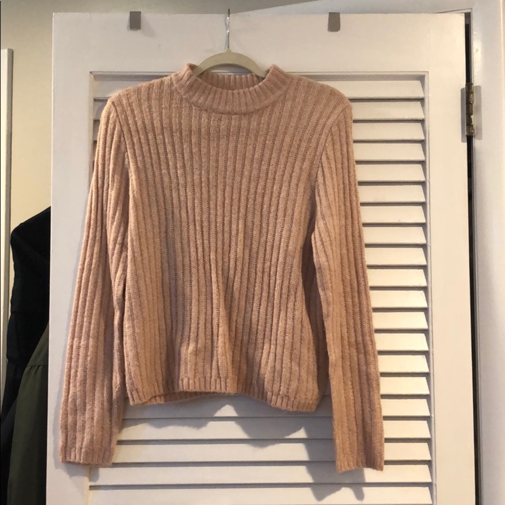 Blush mock neck sweater